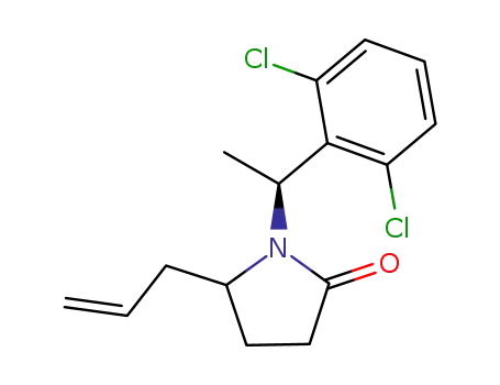 Molecular Structure of 126017-89-8 (5-Allyl-1-[(S)-1-(2,6-dichloro-phenyl)-ethyl]-pyrrolidin-2-one)