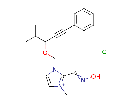1H-Imidazolium,2-[(hydroxyimino)methyl]-1-methyl-3-[[[1-(1-methylethyl)-3-phenyl-2-propyn-1-yl]oxy]methyl]-,chloride (1:1)