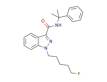 Molecular Structure of 1400742-16-6 (1-(5-fluoropentyl)-N-(1-methyl-1-phenylethyl)-1H-indazole-3-carboxamide)