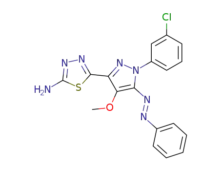 5-(1-(3-Chlorophenyl)-4-methoxy-5-(phenylazo)-1H-pyrazol-3-yl)-1,3,4-thiadiazol-2-amine