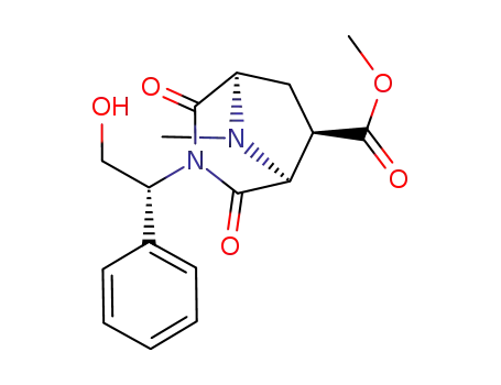 (1R,5S,6R)-3-((R)-2-Hydroxy-1-phenyl-ethyl)-8-methyl-2,4-dioxo-3,8-diaza-bicyclo[3.2.1]octane-6-carboxylic acid methyl ester