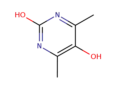 Molecular Structure of 87814-02-6 (2(1H)-Pyrimidinone, 5-hydroxy-4,6-dimethyl- (9CI))