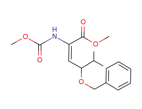 (4R*)-Methyl 4-(benzyloxy)-2-<N-(methoxycarbonyl)amino>-5-methyl-(2E)-hexenoate