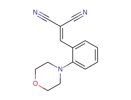 Molecular Structure of 87698-97-3 (Propanedinitrile, [[2-(4-morpholinyl)phenyl]methylene]-)
