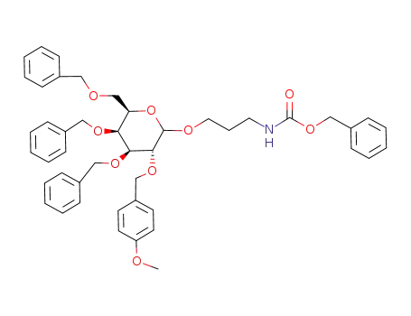 3-N-benzyloxycarbonylaminopropyl 3,4,6-tri-O-benzyl-2-O-p-methoxybenzyl-D-galactopyranoside