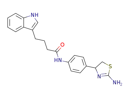 Molecular Structure of 161806-43-5 (N-[4-(2-amino-4,5-dihydro-1,3-thiazol-4-yl)phenyl]-4-(1H-indol-3-yl)bu tanamide)