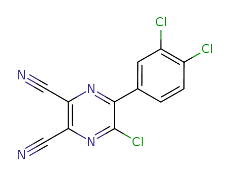5-chloro-6-(3,4-dichloro-phenyl)-pyrazine-2,3-dicarbonitrile