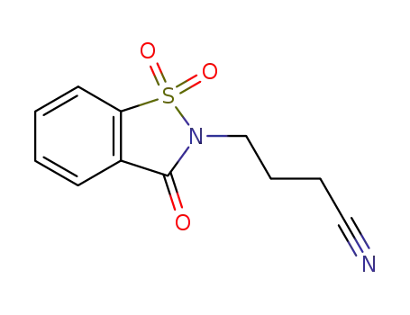 Molecular Structure of 10313-98-1 (4-(1,1-dioxido-3-oxo-1,2-benzothiazol-2(3H)-yl)butanenitrile)