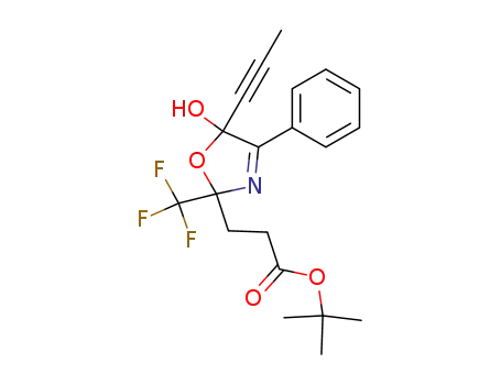 3-(5-Hydroxy-4-phenyl-5-prop-1-ynyl-2-trifluoromethyl-2,5-dihydro-oxazol-2-yl)-propionic acid tert-butyl ester