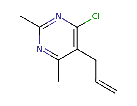 Molecular Structure of 81401-28-7 (Pyrimidine, 4-chloro-2,6-dimethyl-5-(2-propenyl)-)