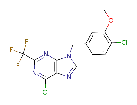 6-Chloro-9-(4-chloro-3-methoxy-benzyl)-2-trifluoromethyl-9H-purine