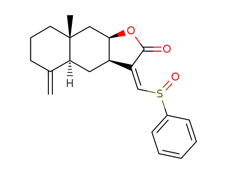 (3aR,4aS,8aR,9aR)-3-[1-Benzenesulfinyl-meth-(Z)-ylidene]-8a-methyl-5-methylene-decahydro-naphtho[2,3-b]furan-2-one
