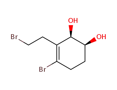 Molecular Structure of 172484-96-7 (3-Cyclohexene-1,2-diol, 4-bromo-3-(2-bromoethyl)-, (1S,2R)-)