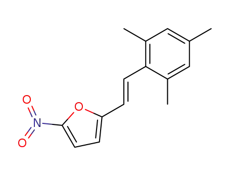 Molecular Structure of 81684-67-5 (2-(2,4,6-trimethylphenyl)-1-(5-nitro-2-furyl)ethylene)
