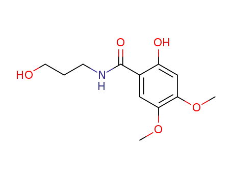 Molecular Structure of 153528-91-7 (4,5-dimethoxy-N-(3-hydroxypropyl) salicylamide)