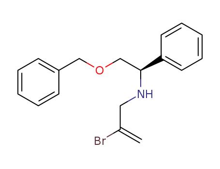 Molecular Structure of 185250-30-0 (Benzenemethanamine,
N-(2-bromo-2-propenyl)-a-[(phenylmethoxy)methyl]-, (R)-)