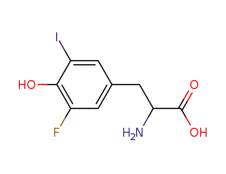 α-アミノ-3-フルオロ-4-ヒドロキシ-5-ヨードベンゼンプロピオン酸