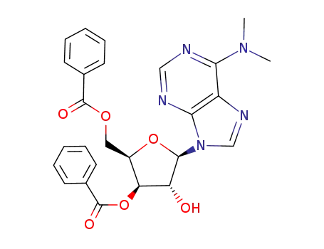 Molecular Structure of 132370-62-8 (6-dimethylamino-9-(3',5'-di-O-benzoyl-β-D-xylofuranosyl)purine)