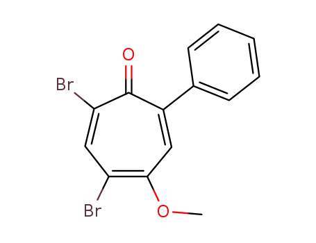 Molecular Structure of 113090-02-1 (5,7-Dibrom-4-methoxy-2-phenyl-tropon)