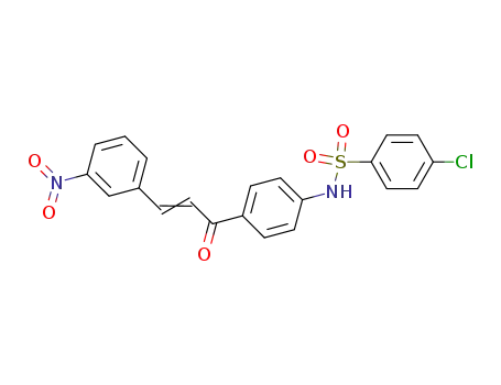 Molecular Structure of 72187-95-2 (4-Chloro-N-{4-[(E)-3-(3-nitro-phenyl)-acryloyl]-phenyl}-benzenesulfonamide)