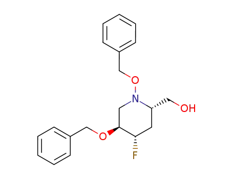 (2S,3S,5S)-2-benzyloxy-3-fluoro-5-hydroxymethyl-N-benzyloxypiperidine