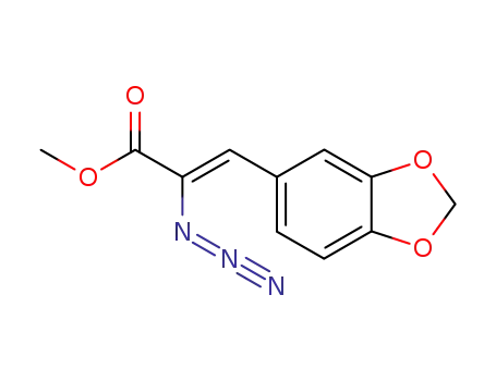 Molecular Structure of 160857-78-3 ((Z)-2-azido-3-(1,3-benzodioxol-5-yl)acrylic acid methyl ester)