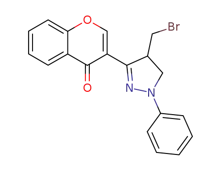 4H-1-Benzopyran-4-one,
3-[4-(bromomethyl)-4,5-dihydro-1-phenyl-1H-pyrazol-3-yl]-