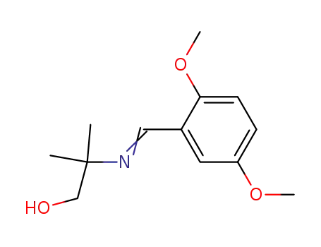 Molecular Structure of 25458-09-7 (2-{[(E)-(2,5-dimethoxyphenyl)methylidene]amino}-2-methylpropan-1-ol)