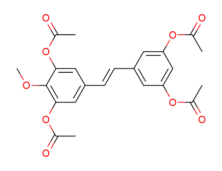 1,3-Benzenediol, 5-[2-[3,5-bis(acetyloxy)phenyl]ethenyl]-2-methoxy-,
diacetate, (E)-