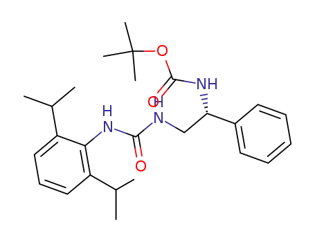 Carbamic acid,
[2-[[[[2,6-bis(1-methylethyl)phenyl]amino]carbonyl]amino]-1-phenylethyl]-
, 1,1-dimethylethyl ester, (R)-