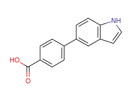 Molecular Structure of 886363-18-4 (4-(5'-Indole)benzoic acid)