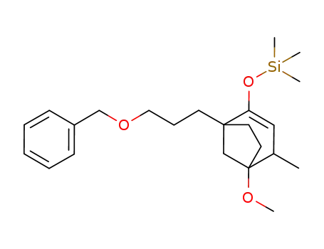 [1-(3-benzyloxy-propyl)-5-methoxy-4-methyl-bicyclo[3.2.1]oct-2-en-2-yloxy]-trimethyl-silane