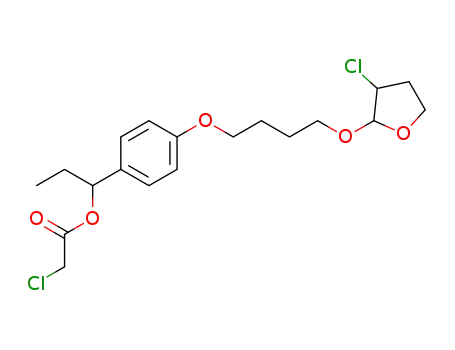 Chloro-acetic acid 1-{4-[4-(3-chloro-tetrahydro-furan-2-yloxy)-butoxy]-phenyl}-propyl ester