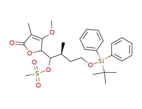 Methanesulfonic acid (S)-4-(tert-butyl-diphenyl-silanyloxy)-1-(3-methoxy-4-methyl-5-oxo-2,5-dihydro-furan-2-yl)-2-methyl-butyl ester