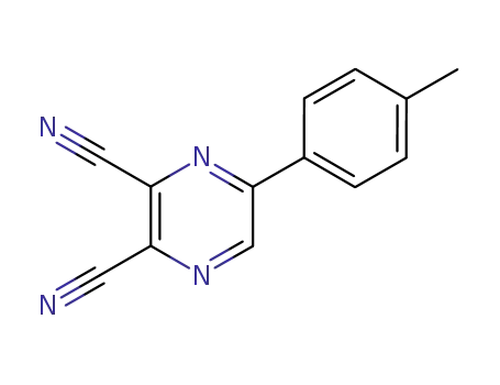 Molecular Structure of 67823-06-7 (2,3-Pyrazinedicarbonitrile, 5-(4-methylphenyl)-)