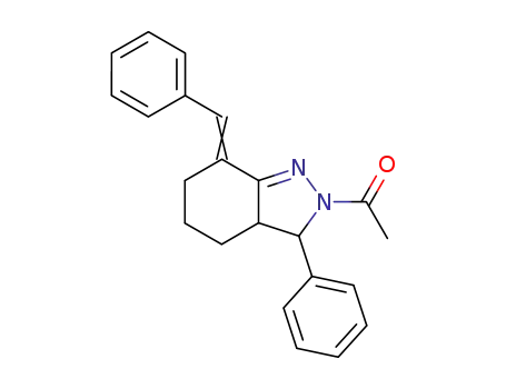 2H-Indazole,
2-acetyl-3,3a,4,5,6,7-hexahydro-3-phenyl-7-(phenylmethylene)-