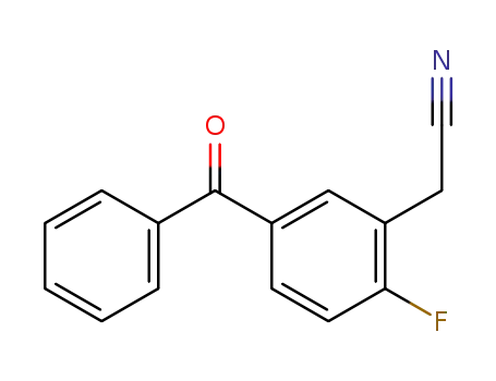 6-fluoro-3-benzoylphenyl acetonitrile