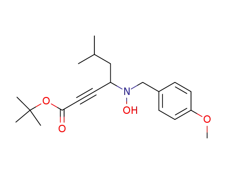 Molecular Structure of 227804-45-7 (4-[hydroxy-(4-methoxy-benzyl)-amino]-6-methyl-hept-2-ynoic acid <i>tert</i>-butyl ester)
