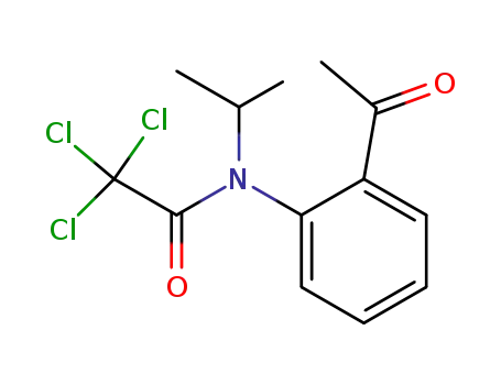 Molecular Structure of 528856-12-4 (N-(2-acetylphenyl)-2,2,2-trichloro-N-isopropylacetamide)