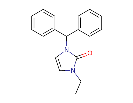 Molecular Structure of 101792-66-9 (2H-Imidazol-2-one, 1-(diphenylmethyl)-3-ethyl-1,3-dihydro-)