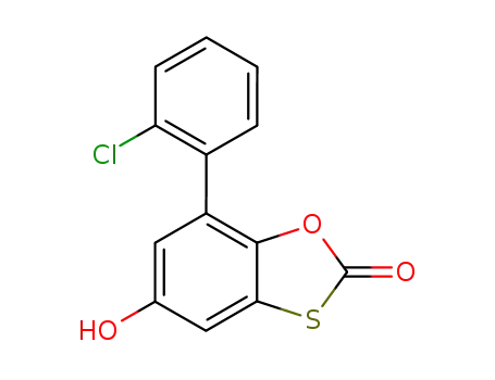 Molecular Structure of 301681-73-2 (1,3-Benzoxathiol-2-one, 7-(2-chlorophenyl)-5-hydroxy-)