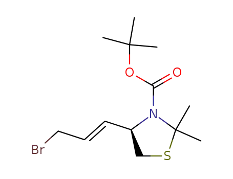 (R)-4-((E)-3-Bromo-propenyl)-2,2-dimethyl-thiazolidine-3-carboxylic acid tert-butyl ester