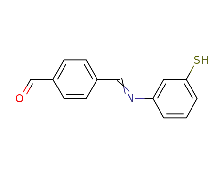 Molecular Structure of 936855-17-3 (4-[(3-mercaptophenylimino)methyl]benzaldehyde)