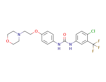 Molecular Structure of 1242064-69-2 (1-(4-chloro-3-(trifluoromethyl)phenyl)-3-(4-(2-morpholinoethoxy)-phenyl)urea)