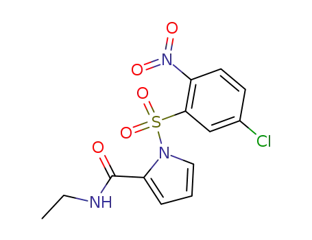Molecular Structure of 184090-51-5 (1-(5-chloro-2-nitro-benzenesulfonyl)-1<i>H</i>-pyrrole-2-carboxylic acid ethylamide)