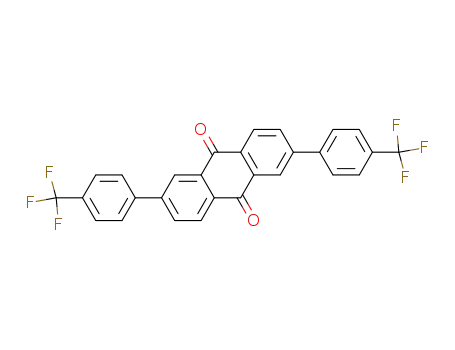 Molecular Structure of 1160101-97-2 (2,6-bis(4-trifluoromethylphenyl)anthraquinone)