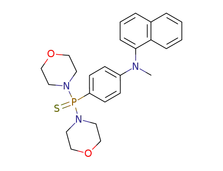 Molecular Structure of 305818-55-7 ([4-(di-morpholin-4-yl-phosphinothioyl)-phenyl]-methyl-naphthalen-1-yl-amine)
