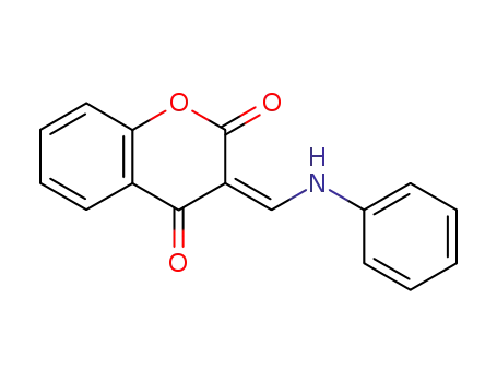 Molecular Structure of 71592-11-5 (3-[(Z)-ANILINOMETHYLIDENE]-2H-CHROMENE-2,4-DIONE)