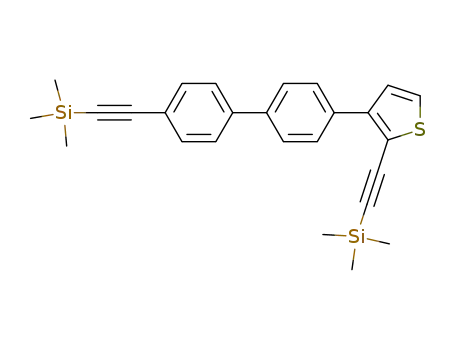 4-[2-(trimethylsilyl)ethynyl]-4'-[2-{2-(trimethylsilyl)ethynyl}-3-thienyl]biphenyl