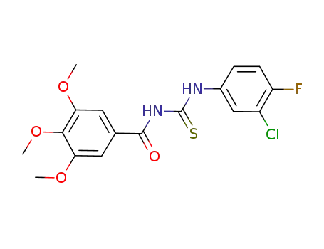 1-(3-chloro-4-fluorophenyl)-3-(3,4,5-trimethoxybenzoyl)thiourea